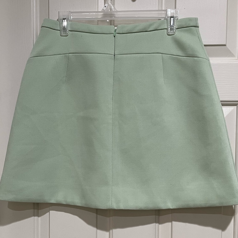 MINT GREEN J CREW A-LINE MINI SKIRT WITH FRONT POCKETS, AND BOX PLEAT SIZE 10 - Picture 5 of 10